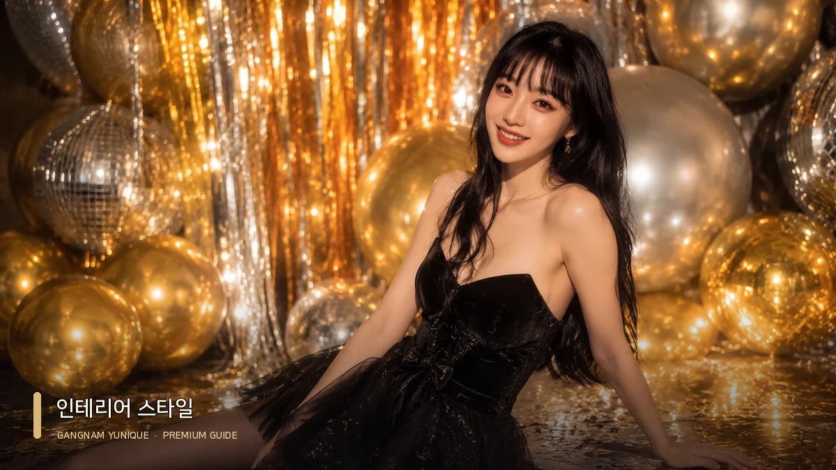 검은 의상의 여성 모델이 손을 머리 가까이에 올린 포즈