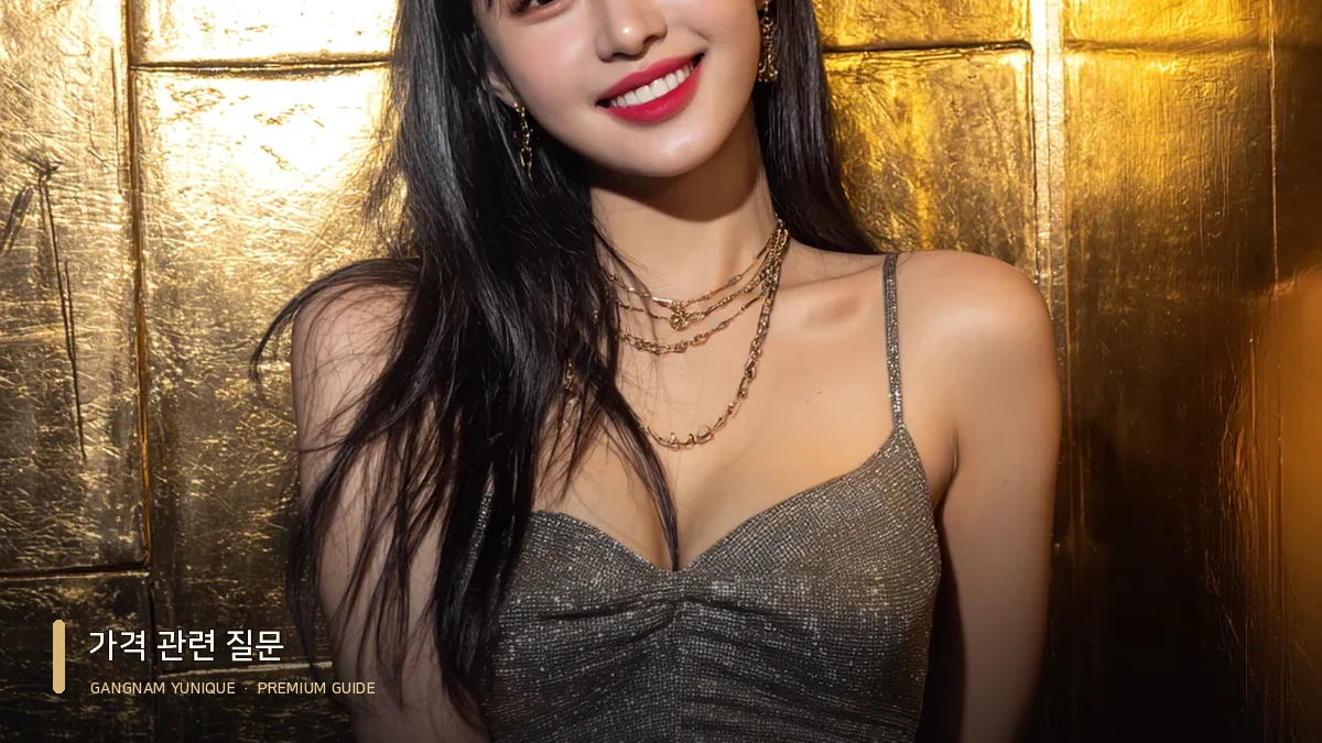 짙은 회색 의상과 벽 조명을 배경으로 한 여성 모델