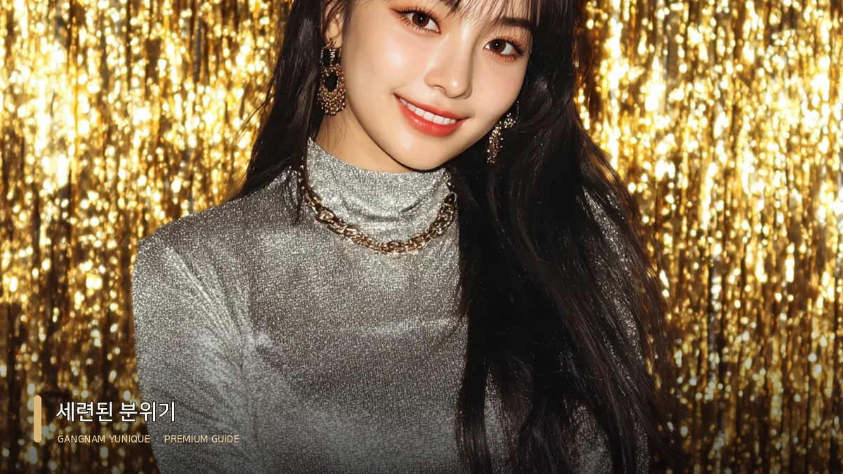 회색 터틀넥 상의의 여성 모델 상반신