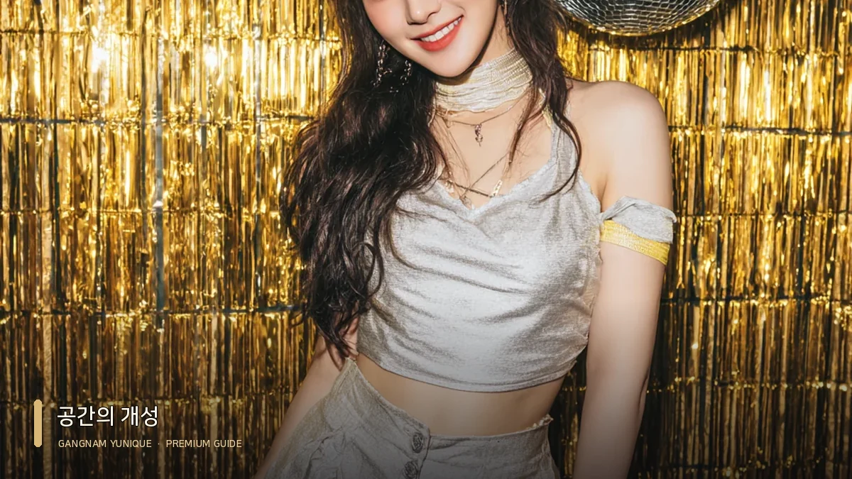 검은 의상으로 라운지에 앉아 있는 여성 모델